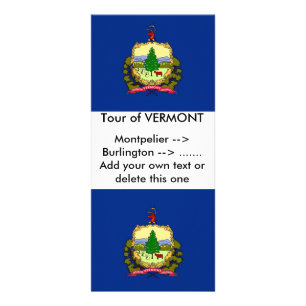 Rack Card with Flag of Vermont, U.S.A.