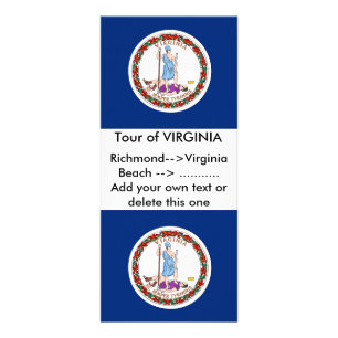Rack Card with Flag of Virginia, U.S.A.