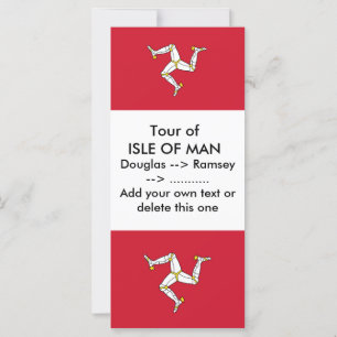 Rack Card with Isle of Man Flag, UK