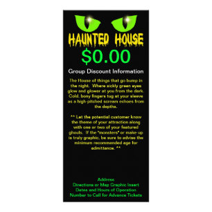 Rack Cards - "Haunted House" - Yellow Lettering