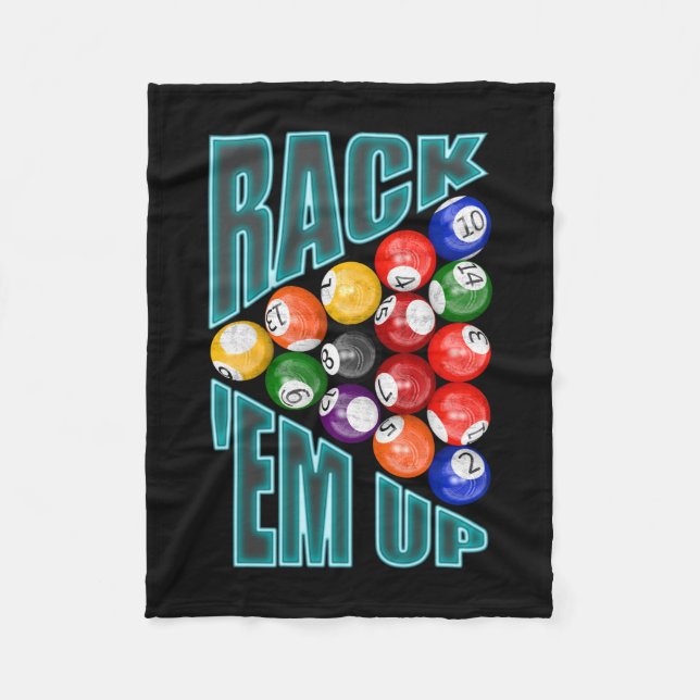 Rack’em Up Billiards Fleece Blanket (Front)