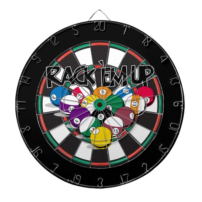 Rack Em Up Pool Dartboard (Front)