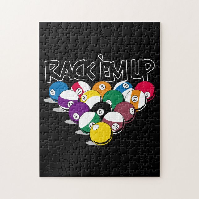 Rack Em Up Pool Jigsaw Puzzle (Vertical)