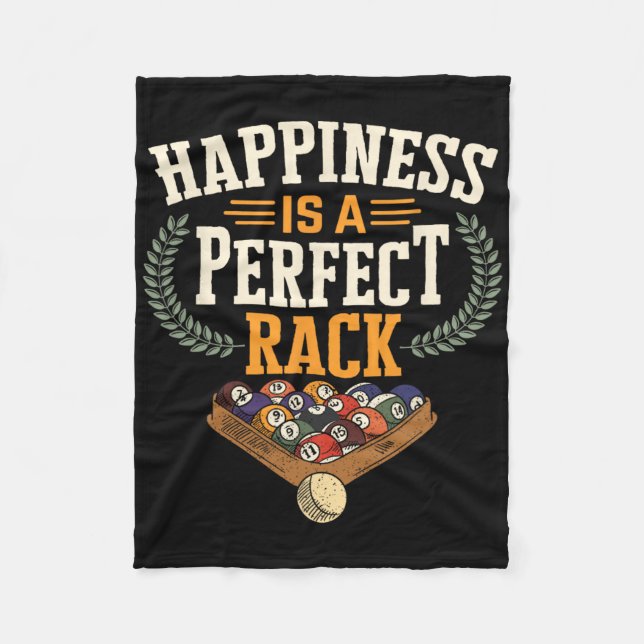 Rack Funny Pool Billiards Game Snooker Pool Player Fleece Blanket (Front)