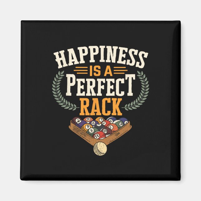 Rack Funny Pool Billiards Game Snooker Pool Player Magnet (Front)