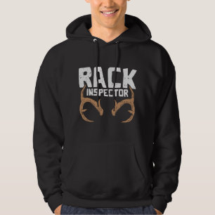Rack Inspector Funny Deer Elk Buck Bow Hunting Hun Hoodie