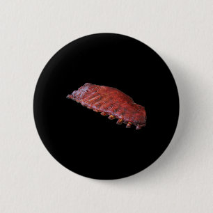 Rack Of Bbq Ribs  6 Cm Round Badge