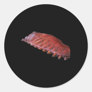 Rack Of Bbq Ribs Classic Round Sticker