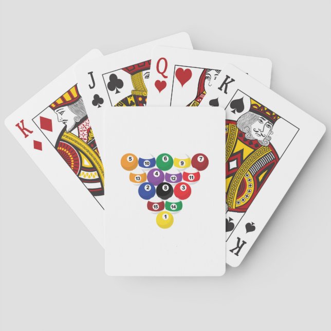 Rack of Pool Balls Playing Cards (Back)