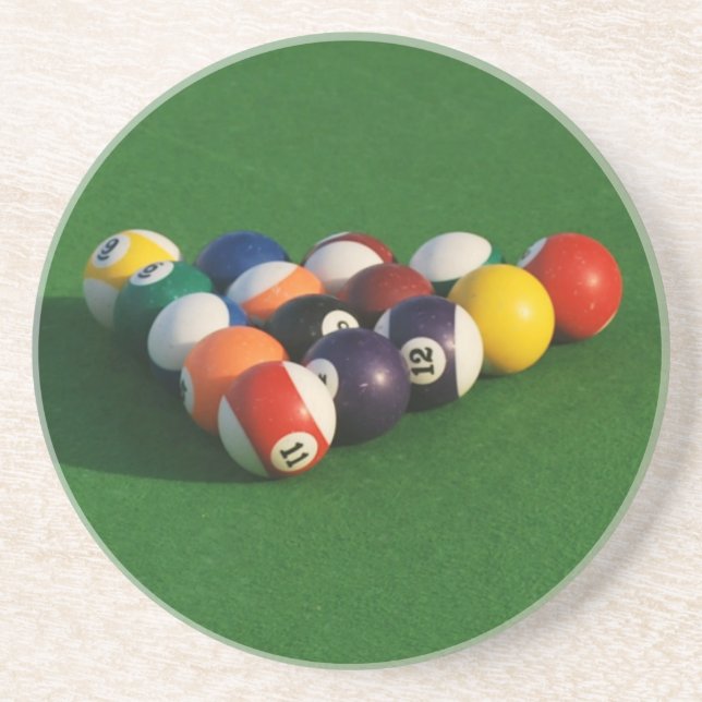 Racked Pool Balls Coasters (Front)
