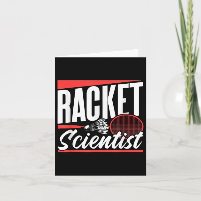 Racket Scientist Lover Badminton Match Player Team Card (Front)