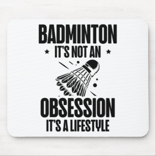 Racket Scientist Shuttle Badminton Player Mouse Pad