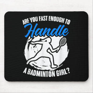 Racket Shuttle Sport Hobby Badminton Girl Player  Mouse Pad