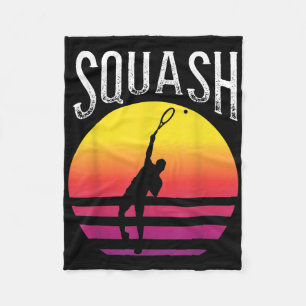 Racket Squash Ball Squash Court Badminton Fleece Blanket