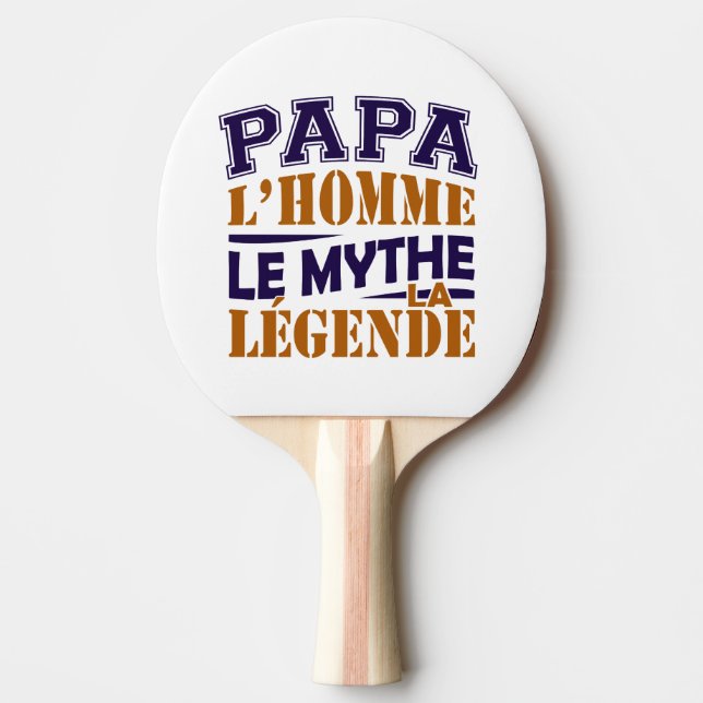 Racket Tennis Dad the Man the Myth the Legend Ping Pong Paddle (Front)