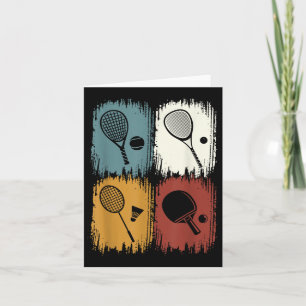 Racketlon, Tournament Sport With 4 Disciplines Card