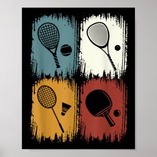 Racketlon, Tournament Sport With 4 Disciplines  Poster