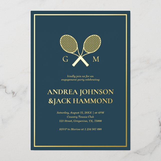 Rackets Monogram Tennis Player Engagement Real (Front)