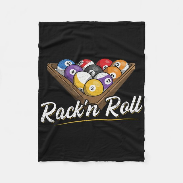 Rackn Roll Pun For A Poll Player  Fleece Blanket (Front)