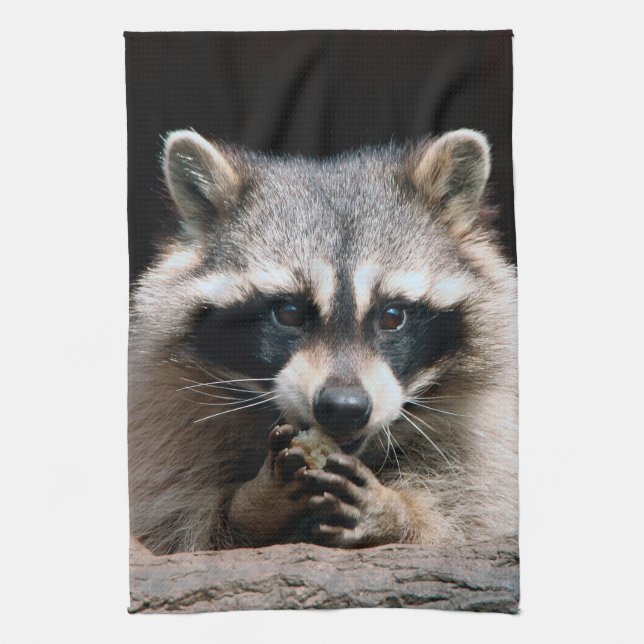 Racoon 004 tea towel (Vertical)