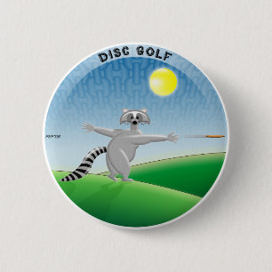 Racoon 6 Cm Round Badge