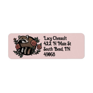 Racoon Address Return Address Label