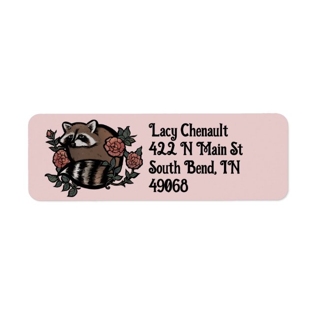 Racoon Address Return Address Label (Front)