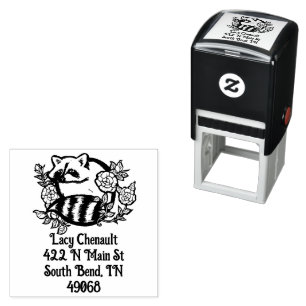 Racoon Address Self-inking Stamp