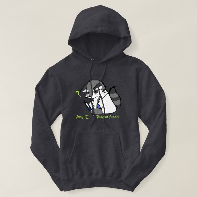 Racoon-Am I RNase Free? Hoodie (Design Front)