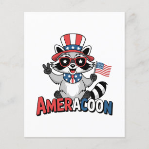 Racoon Americoon Patriotic 4TH of july America Flyer