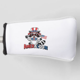 Racoon Americoon Patriotic 4TH of july America Golf Head Cover
