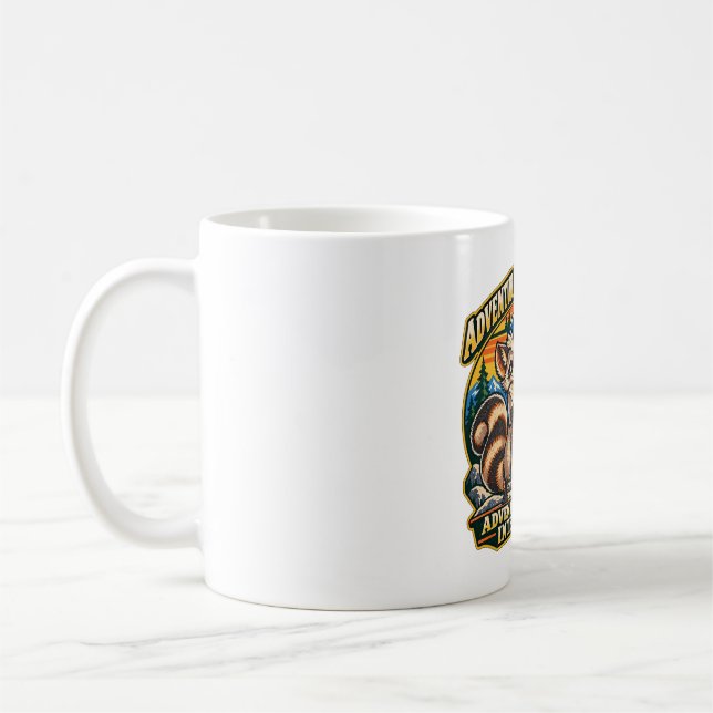 Racoon and Alien Intergalactic Adventure Coffee Mug (Left)