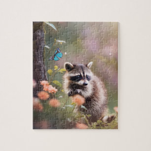 Racoon and the butterfly jigsaw puzzle