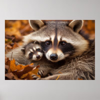 Racoon Animal Wild Beauty Freedom Wilderness Art