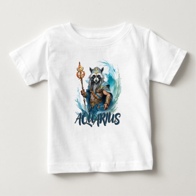 racoon Aquarius, zodiac sign Baby T-Shirt (Front)