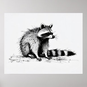 Racoon - Archival Art Print