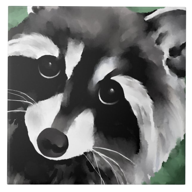 Racoon Art Tile (Front)