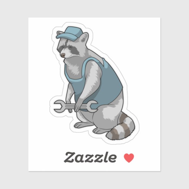 Racoon as Craftsman with Wrench (Sheet)