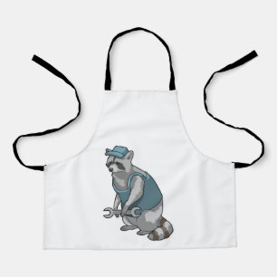 Racoon as Craftsman with Wrench Apron