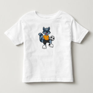 Racoon as Soccer player with Soccer ball Toddler T-Shirt