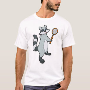 Racoon as Tennis player with Tennis racket T-Shirt