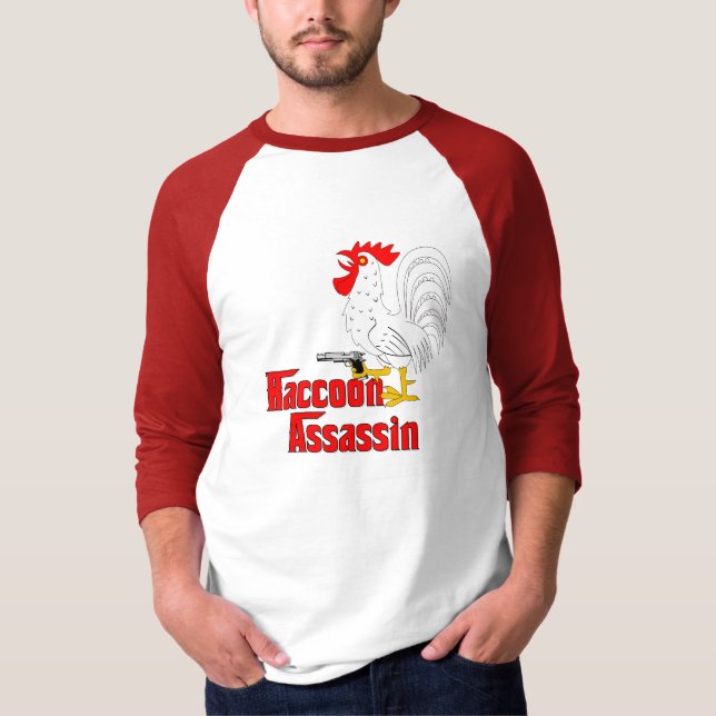 Racoon Assassin Rooster T-Shirt (Front)