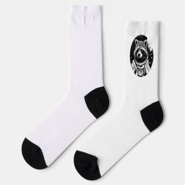 Racoon astronaut socks (Left)
