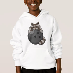 Racoon at Bowling with Bowling ball