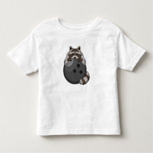 Racoon at Bowling with Bowling ball Toddler T-Shirt
