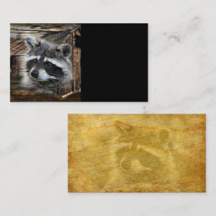 Racoon At The Old Barn Business Card