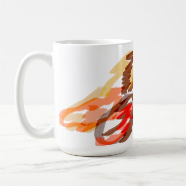 Racoon Autumn Sunset Coffee Mug (Left)