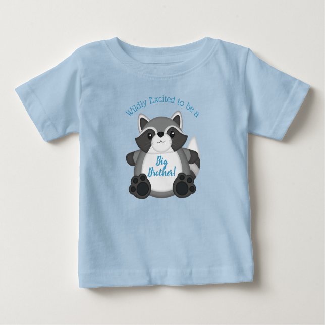Racoon Baby Shower Blue Baby T-Shirt (Front)