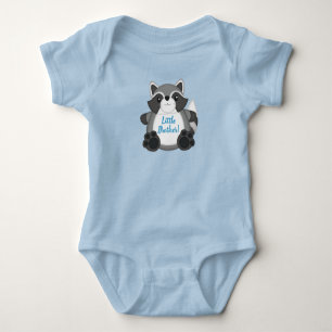 Racoon Baby Shower Blue Bodysuit