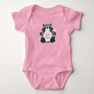 Racoon Baby Shower Pink Bodysuit
